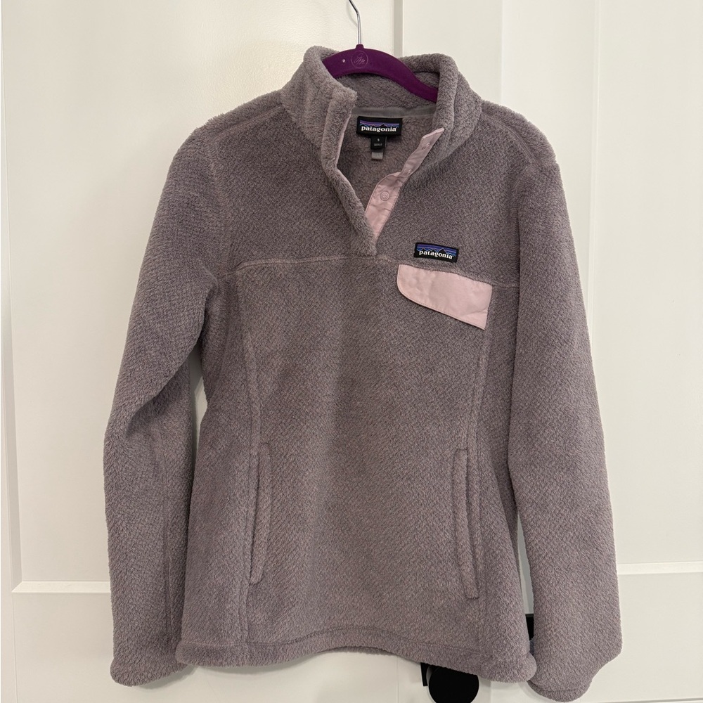 Patagonia Women's Fleece Jacket - Purple and Pink
